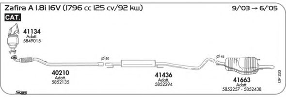 Система выпуска ОГ AKS DASIS SGOP233