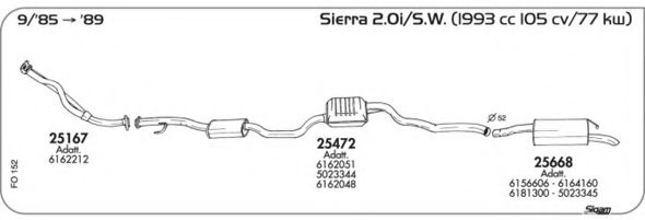 Система выпуска ОГ AKS DASIS SGFO152