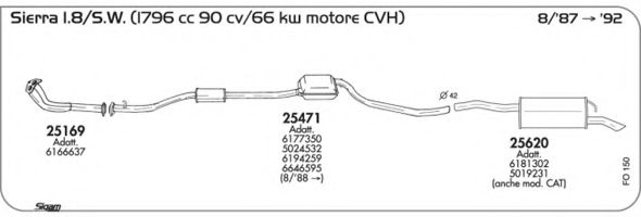 Система выпуска ОГ AKS DASIS SGFO150