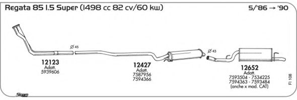 Система выпуска ОГ AKS DASIS SGFI108