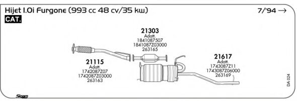 Система выпуска ОГ AKS DASIS SGDA024