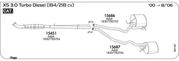Система выпуска ОГ AKS DASIS SGBM087