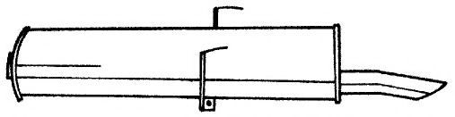 Глушитель выхлопных газов конечный AKS DASIS SG45621