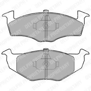 Комплект тормозных колодок, дисковый тормоз DELPHI LP1601