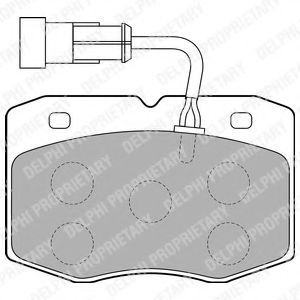 Комплект тормозных колодок, дисковый тормоз DELPHI LP1776