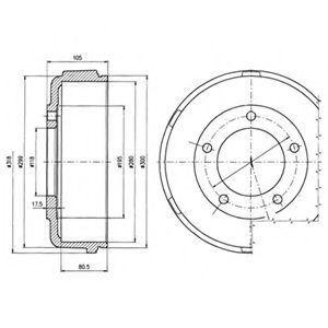 Тормозной барабан DELPHI BF478