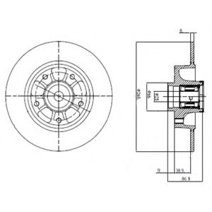 Тормозной диск DELPHI BG9112RSC