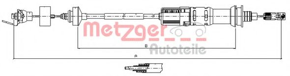 Трос, управление сцеплением METZGER 11.3925