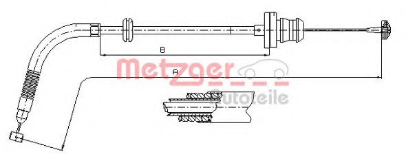 Тросик газа METZGER 12.7302