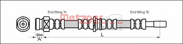 Тормозной шланг METZGER 4113315