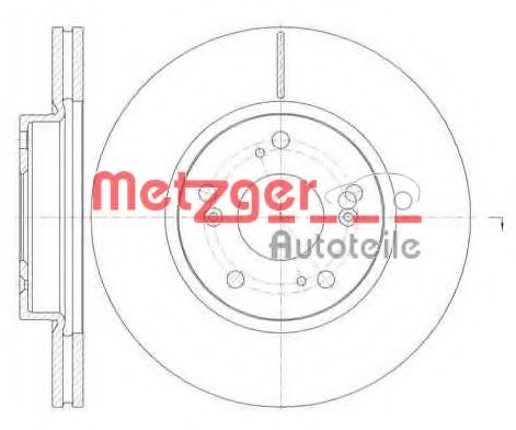 Тормозной диск METZGER 6110550