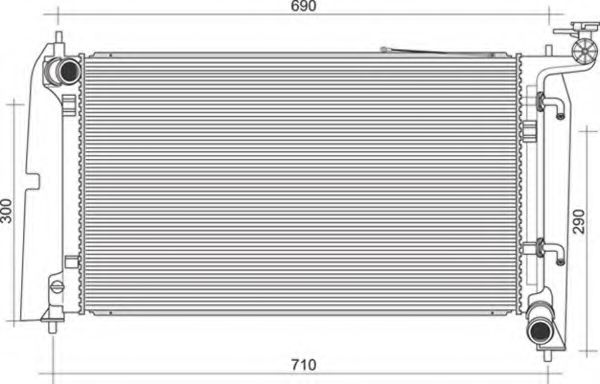 Радиатор, охлаждение двигателя MAGNETI MARELLI 350213116500