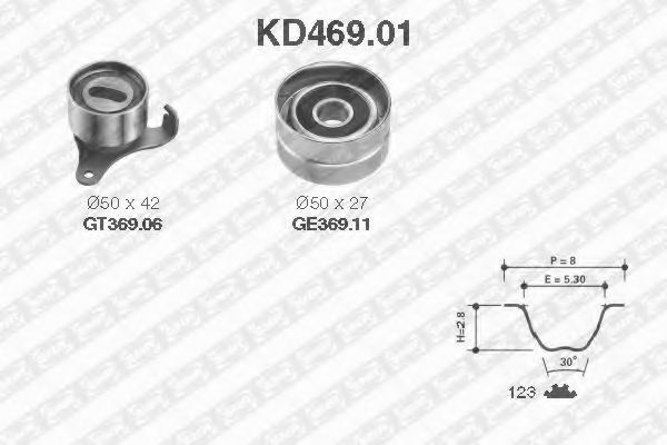 Комплект ремня ГРМ SNR KD469.01