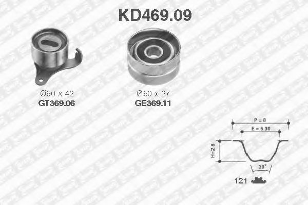 Комплект ремня ГРМ SNR KD469.09