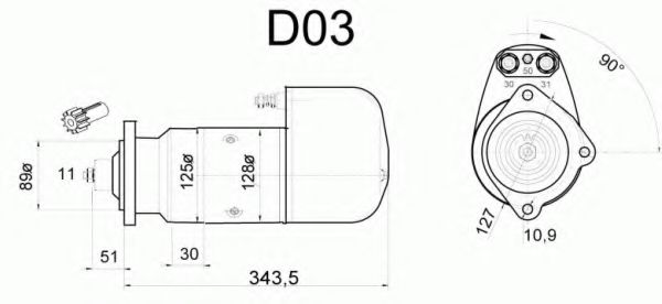 Стартер DELCO REMY 19024157