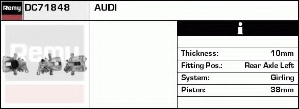 Тормозной суппорт DELCO REMY DC71848
