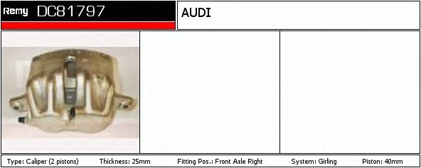 Тормозной суппорт DELCO REMY DC81797