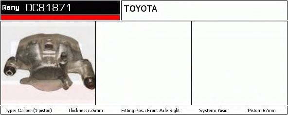 Тормозной суппорт DELCO REMY DC81871