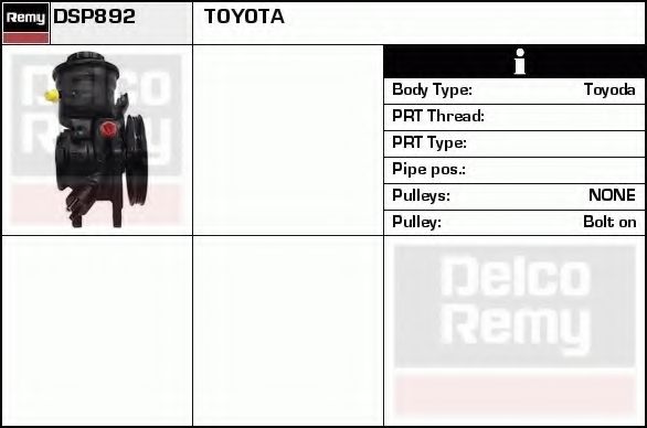 Гидравлический насос, рулевое управление DELCO REMY DSP892