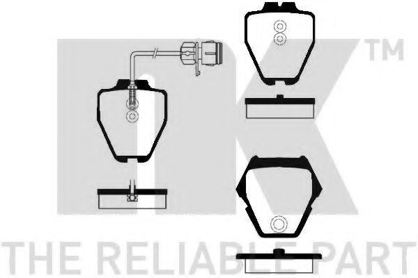 Комплект тормозных колодок, дисковый тормоз NK 224776