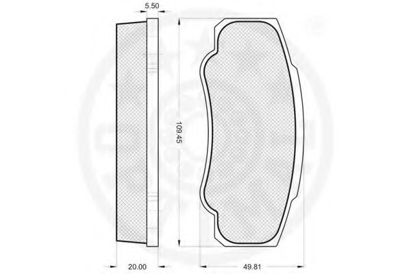 Комплект тормозных колодок, дисковый тормоз OPTIMAL 12029