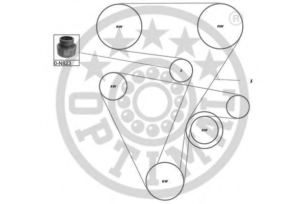Комплект ремня ГРМ OPTIMAL R1200