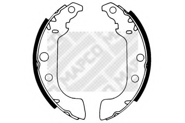 Комплект тормозных колодок MAPCO 8321