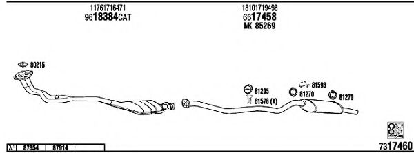 Система выпуска ОГ FONOS BW31611