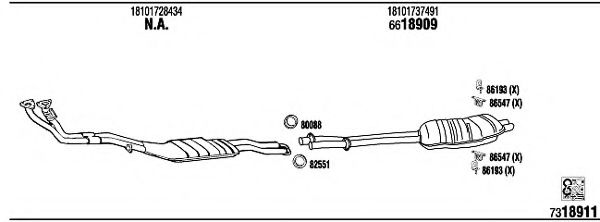 Система выпуска ОГ FONOS BW32521