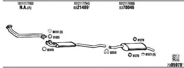 Система выпуска ОГ FONOS BW40130A