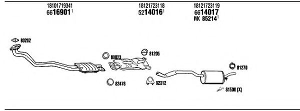 Система выпуска ОГ FONOS BW52004