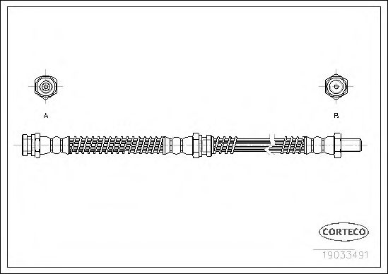 Тормозной шланг CORTECO 19033491