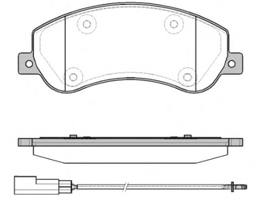 Комплект тормозных колодок, дисковый тормоз REMSA 1250.11