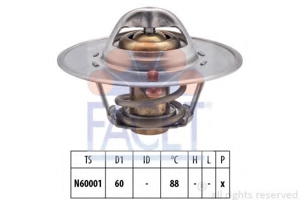 Термостат, охлаждающая жидкость FACET 7.8461S