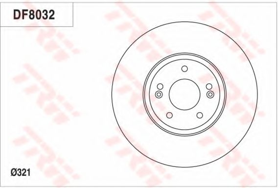 Тормозной диск TRW DF8032