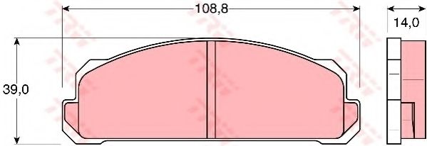 Комплект тормозных колодок, дисковый тормоз TRW GDB123