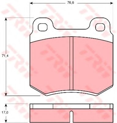 Комплект тормозных колодок, дисковый тормоз TRW 20252