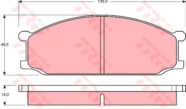 Комплект тормозных колодок, дисковый тормоз TRW 20851