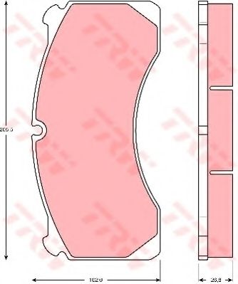 Комплект тормозных колодок, дисковый тормоз TRW GDB5082