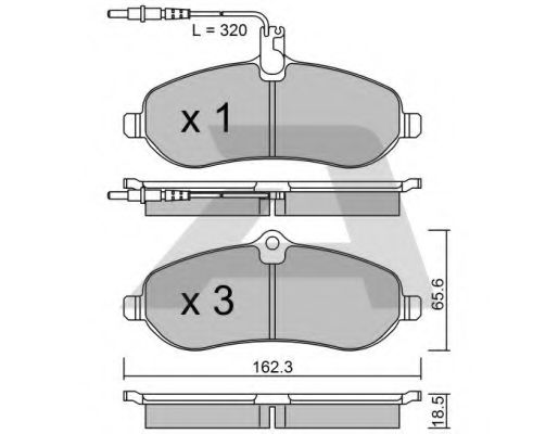 Комплект тормозных колодок, дисковый тормоз AISIN BPPE-1010