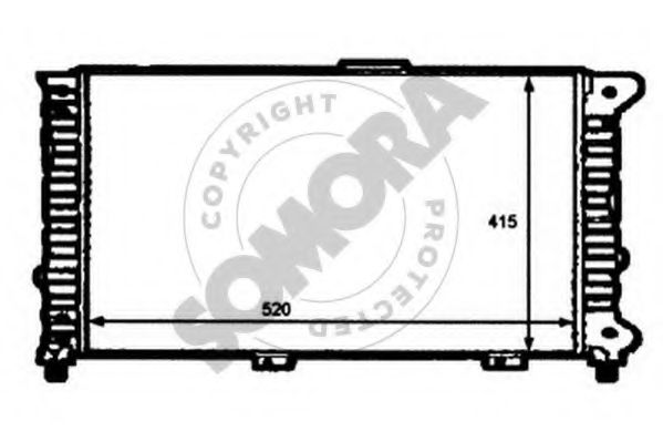 Радиатор, охлаждение двигателя SOMORA 011241