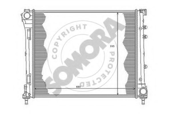 Радиатор, охлаждение двигателя SOMORA 080240A