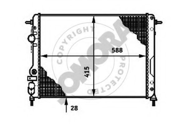 Радиатор, охлаждение двигателя SOMORA 243040E
