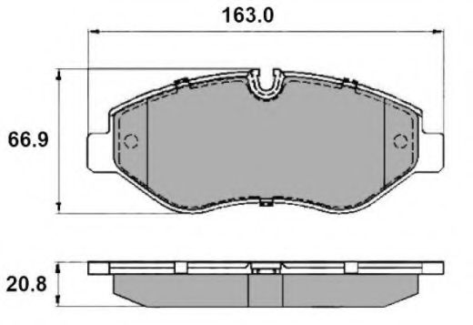 Комплект тормозных колодок, дисковый тормоз NATIONAL NP2070