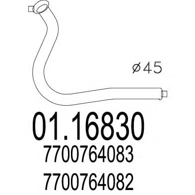 Труба выхлопного газа TIMAX 110136