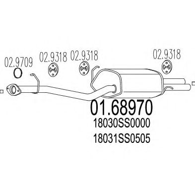 Глушитель выхлопных газов конечный CIA 2440