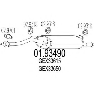 Глушитель выхлопных газов конечный ROSI 20121
