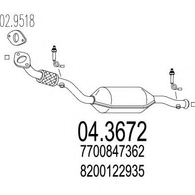 Катализатор MTS 04.3672