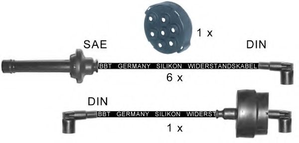Комплект проводов зажигания BBT ZK1025