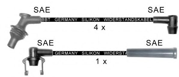 Комплект проводов зажигания BBT ZK1597